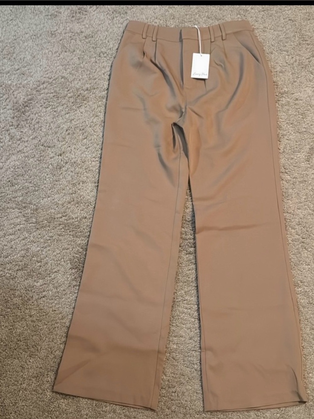 Emory Park Tan Wide Leg High-Waisted Pants, Size L